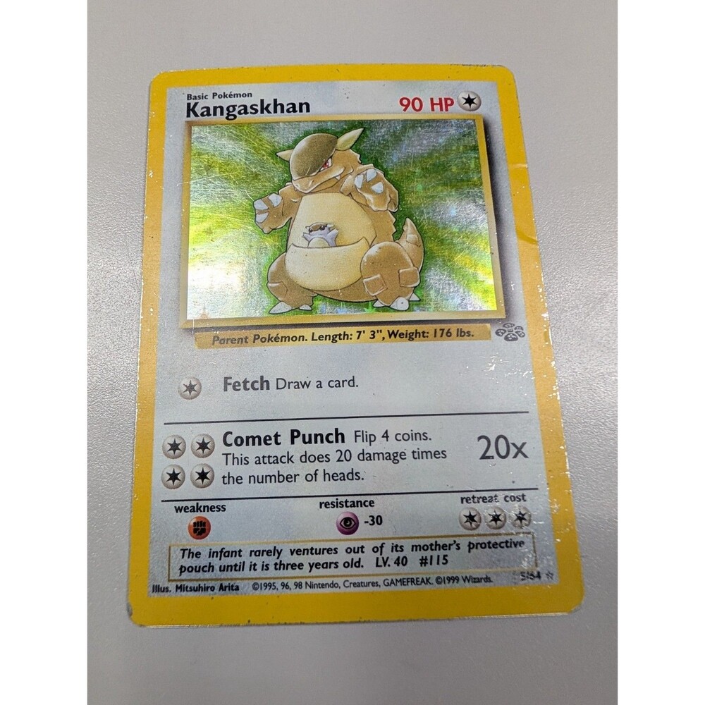 Kangaskhan 05/64 Jungle Holo pokemon card rare visible wear